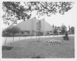 Main pavilion at the Sonoma County Fairgrounds, Santa Rosa, California, 1958