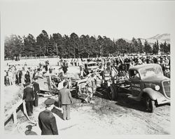 T.M. Jones Towing preparing to tow a racing car wreckage