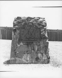 Historical landmark plaque at Fort Ross, California, 1957