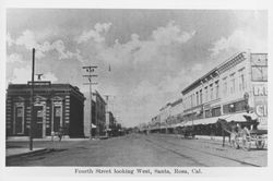 Fourth Street looking west, Santa Rosa, California