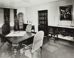 Dining room at the Tomasini home, 625 D Street, Petaluma, California, about 1930