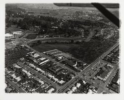 Aerial view of Montgomery Drive and Farmers Lane area, Santa Rosa, California, 1961