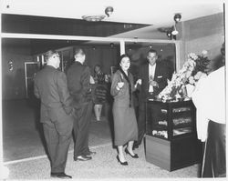 Opening night attendees at Ceci's Flamingo Shop, Santa Rosa, California, 1957