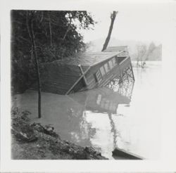 House during and after flooding along the Russian River