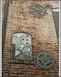 Industrial artwork of American Alley, American Alley, Petaluma, California, 2012