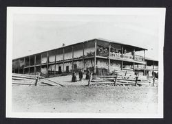 Four people standing at Old Adobe