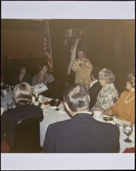 Alta Kerr and attendees at her retirement party, Santa Rosa, California, 1974