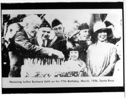 Honoring Luther Burbank (left) on his 77th Birthday, March, 1926, Santa Rosa