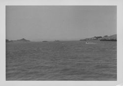 View of San Francisco Bay before the building of the Richmond-San Rafael Bridge, Point Richmond, California, 1951
