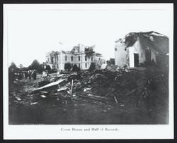 Earthquake ruins of Sonoma County Court House and Hall of Records