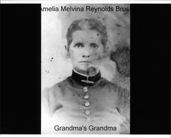 Amelia Melvina Reynolds Brush in Mendocino County, California, about 1878