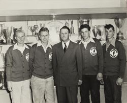 National Champion livestock judging team of Santa Rosa at the Sonoma County Fair, Santa Rosa, California, 1947