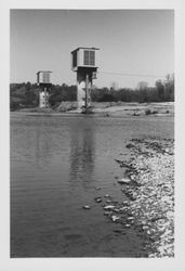 Water intake wells on the Russian River above Wohler Bridge, 1965