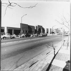 B Street view of Santa Rosa Plaza under construction, Santa Rosa, California, 1981