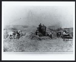 Baling hay near Petaluma