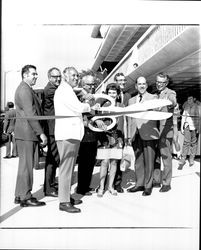 Ribbon cutting ceremony at opening of the Plaza Garage