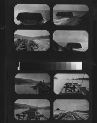 Construction of the jetty at the mouth of the Russian River at Jenner, September-November 1931 and February-March 1933