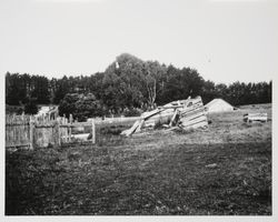 Fence of a portion of Fort Ross and ruins of block house