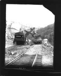 Clearing a landslide from the Northwestern Pacific tracks north of Willits