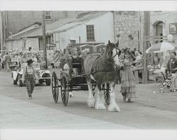 Farm wagon in the Old Adobe and Petaluma River Festival Parade of 1986