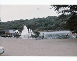 Sailing on Lake Ralphine at Howarth Memorial Park, Santa Rosa, California, June 1970