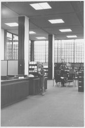 Patrons using the Main Reading Room of the library, Santa Rosa