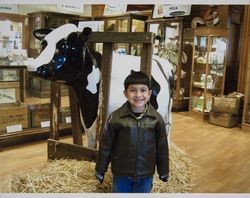 Young boy at the Petaluma Museum in Petaluma, California, 2009