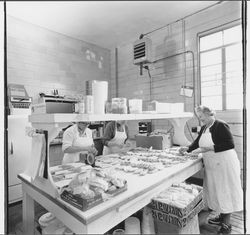 Making sandwiches at the Sonoma Cheese Factory, Sonoma, California, 1972