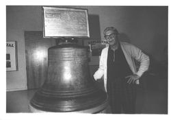 Ed Mannion with the Vigilante Bell, Petaluma, California, 1976