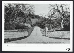 Entrance to residence of W. R. Stearns, Kenwood, California