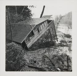 House during and after flooding along the Russian River