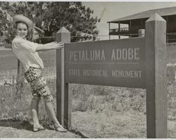 Miss Sonoma County Pamela Crow at the Old Adobe, Petaluma, California, August 17, 1962