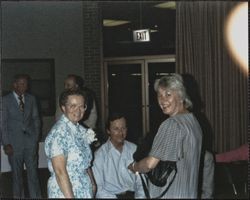 Winifred Swanson at the library awards function, 211 E Street, Santa Rosa, California, 1988