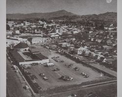 Aerial view of the Santa Rosa City Corporation Yard, Santa Rosa, California, 1965