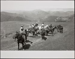 Redwood Rangers on the trail to Nin Guidotti's camp, Cazadero, California, May 1947