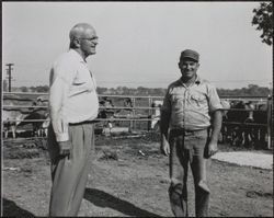 Jack W. Dei with George McGowan, 831 High School Road, Sebastopol, California, about 1954