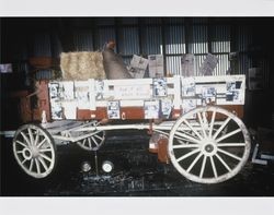 Horse-drawn wagon used as part of the California Cooperative Creamery's dairy exhibit, 1983