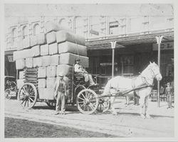 Lee Bros. & Co. Truckmen wagon with load of hops