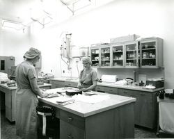 Interior view of Hillcrest Hospital, Petaluma, California, in 1957]