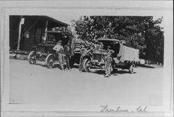 Charlie Beedle and Louis Beedle's Kiesel truck loaded with tan bark