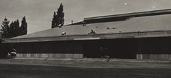 Petaluma Library under construction, 100 Fairgrounds Drive, Petaluma, California, 1975