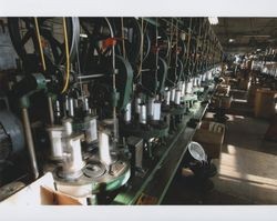 Braiding machines in motion, Sunset Line & Twine, Petaluma, California, Dec. 2006