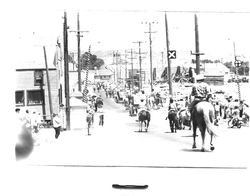 Equestrian units in the Sonoma-Marin Fair Parade, Petaluma, California, 1967