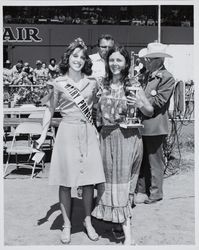 Dairy Princess and friend at the Sonoma County Fair, Santa Rosa, California, 1976