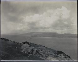 Golden Gate view from Lincoln Park Golf Links, San Francisco, California, 1920s