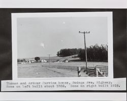 View of Thomas and Arthur Purvine homes on Bodega Avenue, Petaluma, California