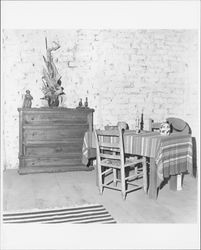 Views of the living quarters at the Petaluma Adobe, Petaluma, California, about 1967