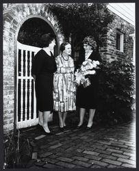 Phyllis Gatto with Elizabeth Burbank and Mrs. Scott at Burbank Gardens, Santa Rosa, California, 1962