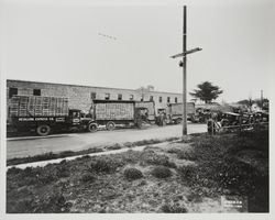 Trucks loaded with cartons