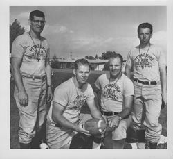 Petaluma High School football coaching staff, Petaluma, California, about 1962